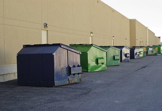 large construction waste containers in a row at a job site in Berwyn PA